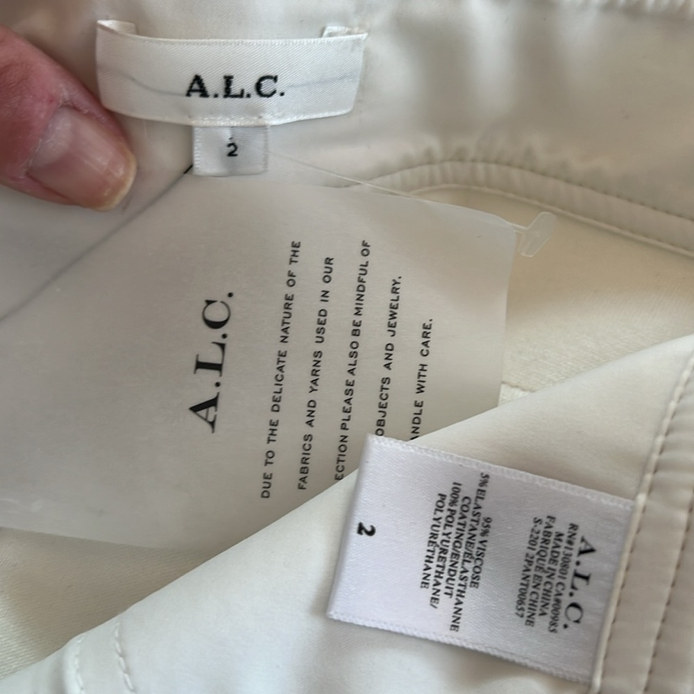NWT A.L.C. Christopher Faux Leather Leg Pants Size 2 - Picture 12 of 16